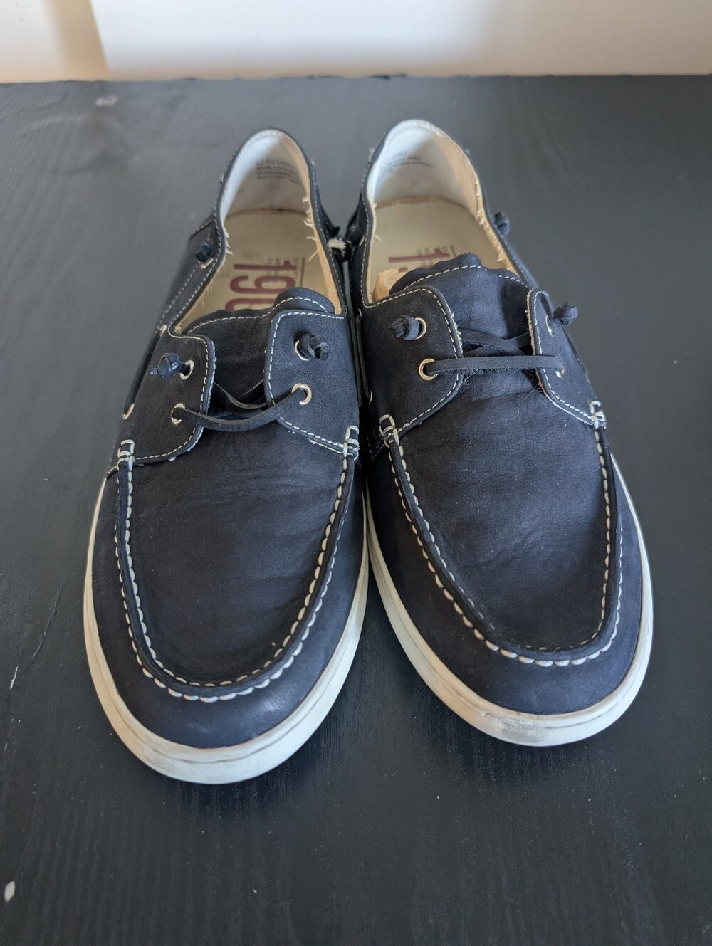 1901 Nordstrom Men's Navy Suede MSMARINA Boat Shoes Sneakers - Size 42